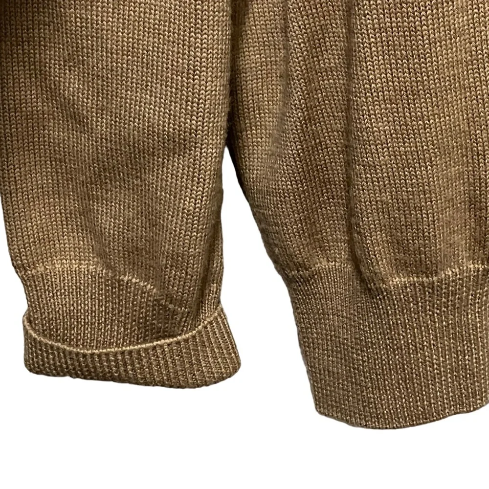 Viyella Merino Wool Tan V-Neck Sweater